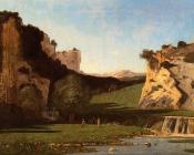 保罗 卡米尔 吉谷 : River Valley at Lourmarin